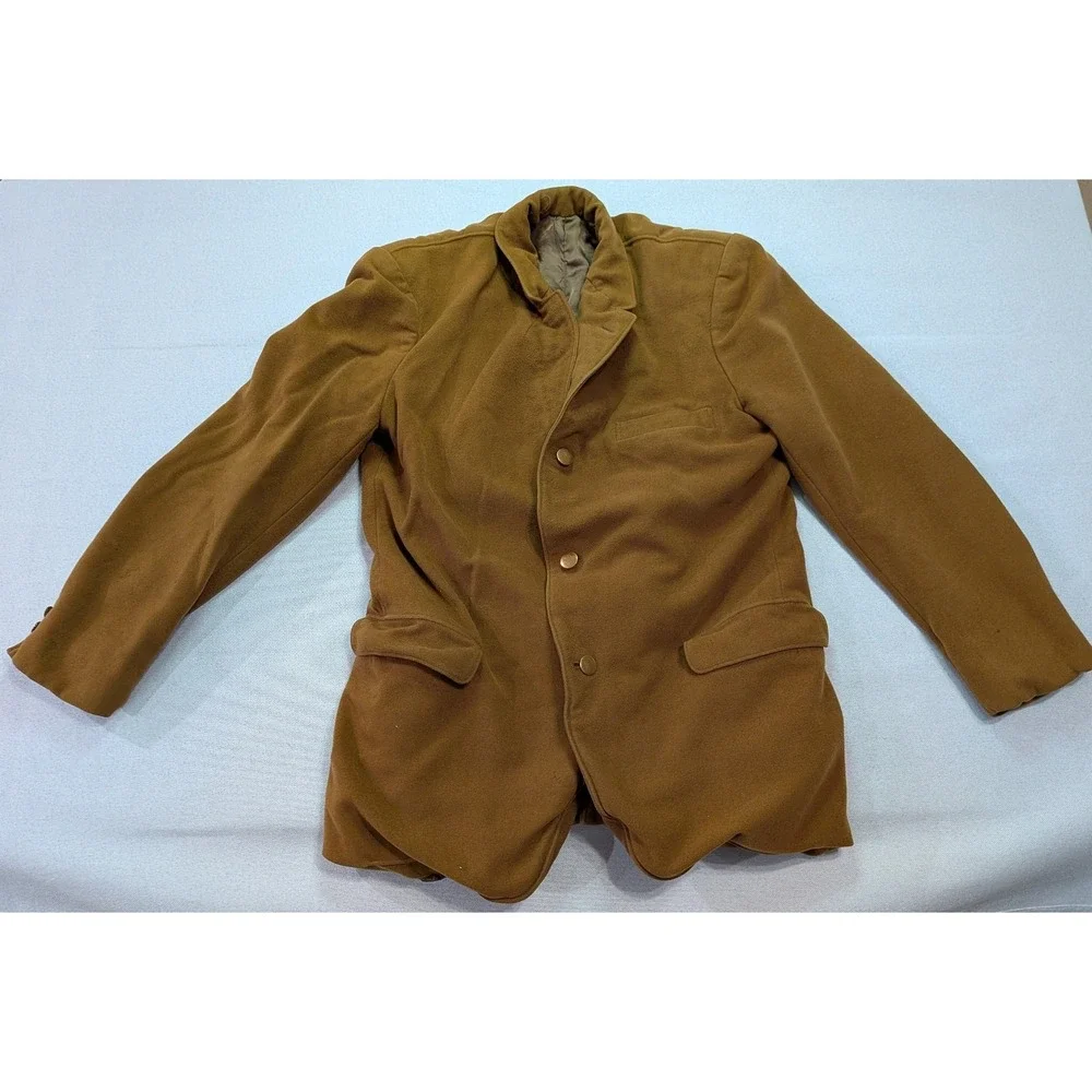 James S Lee & Co Blazer Mens 38 Brown Fair 100% Scottish Cashmere Sport Coat